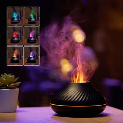 Volcano Aroma Humidifier Flame Diffuser